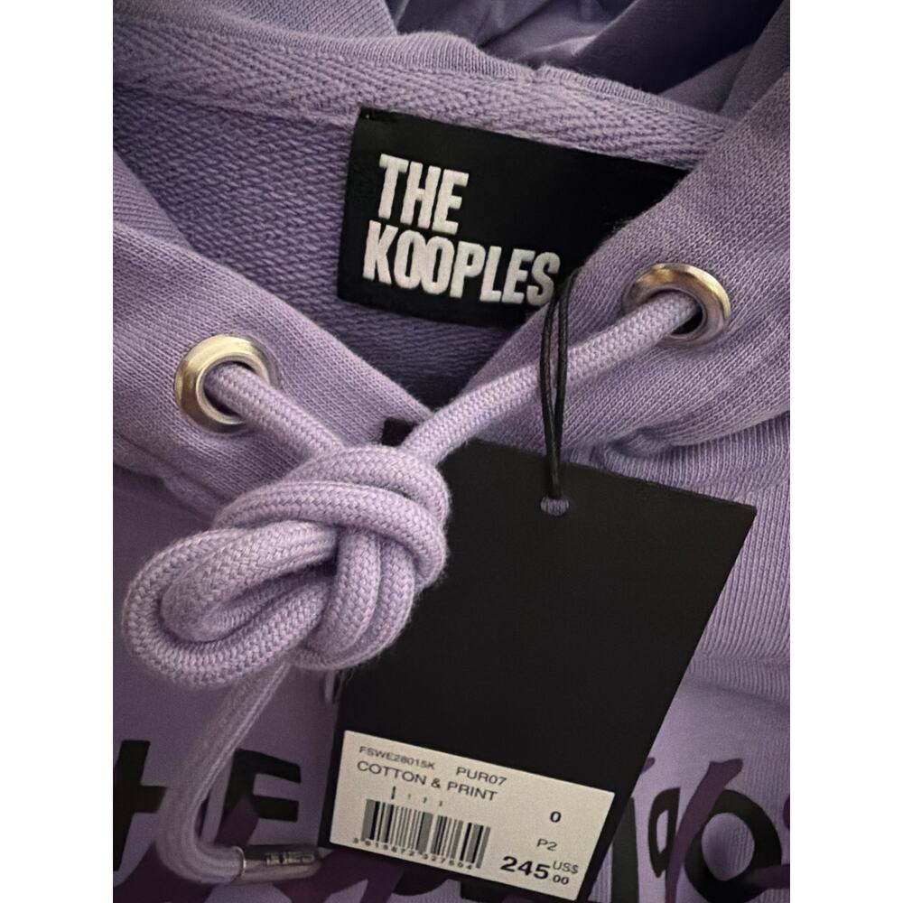 New the Kooples women’s purple logo hoodie sweatshirt sz XS 0 - Picture 4 of 4